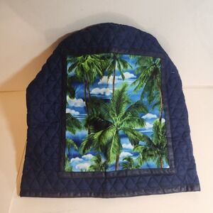Handmade Quilted Appliance Cover/water bottle‎ Navy Blue Tropical Kitchen Decor